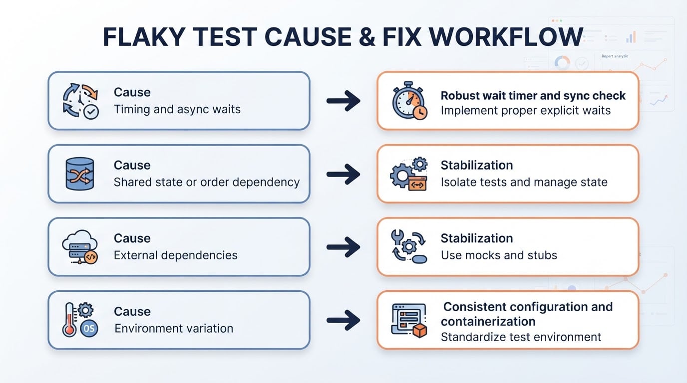 Workflow diagram for flaky test.